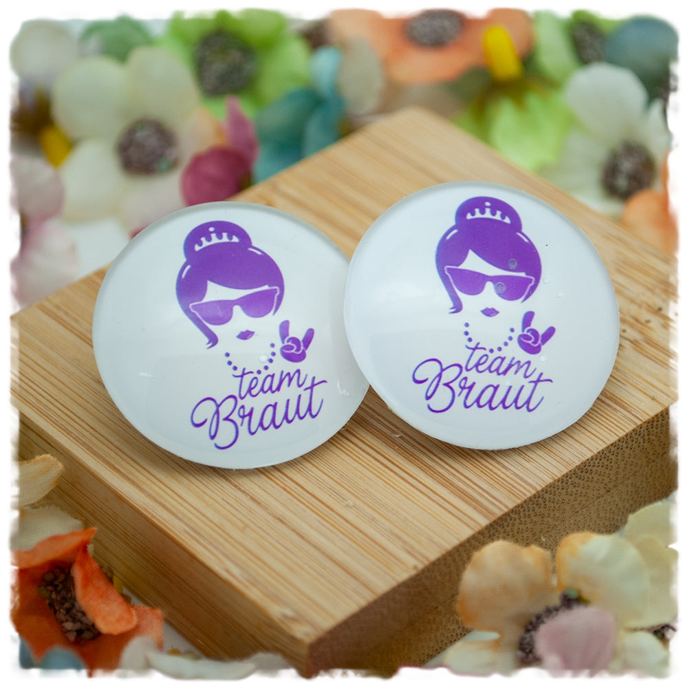 Ohrringe in 30 mm Team Braut - Jackelina