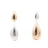 Ohrhänger 60 mm Tropfen in silbern und gold