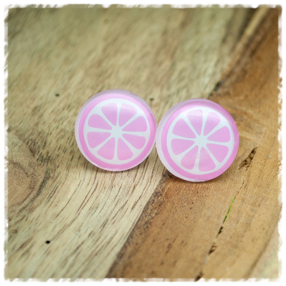 Ohrringe in 20 mm pink Grapefruit