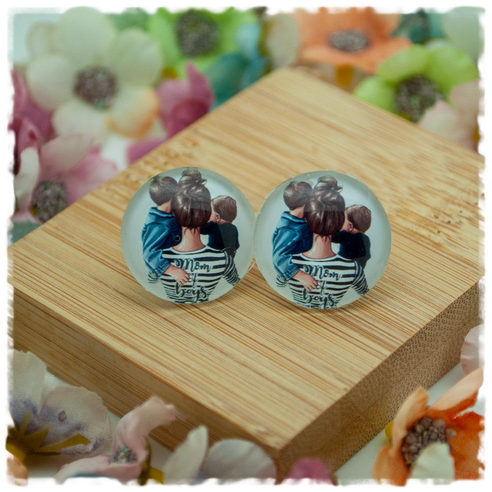 Ohrringe Mom mit zwei Jungen - Jackelina