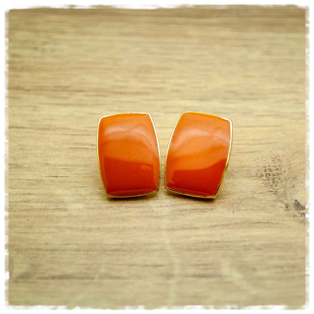 Ohrringe in 18 mm golden braun