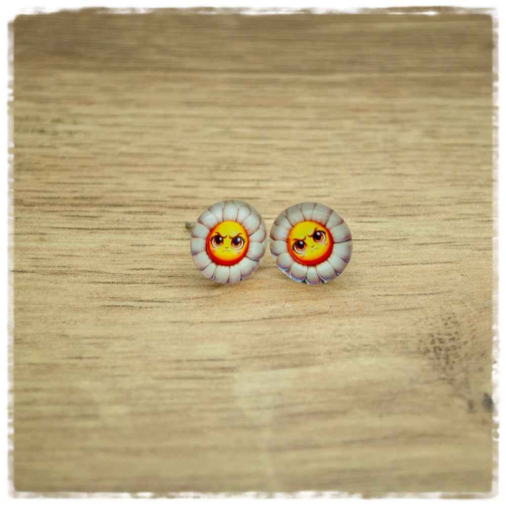 Ohrringe in 12 mm mit grimmiger Blume