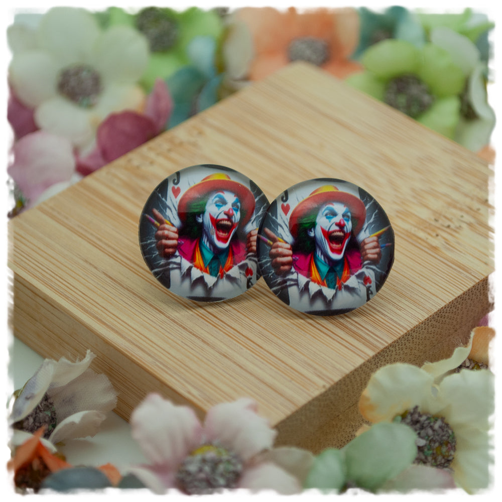 Ohrringe in 20 mm bunter Clown - Jackelina