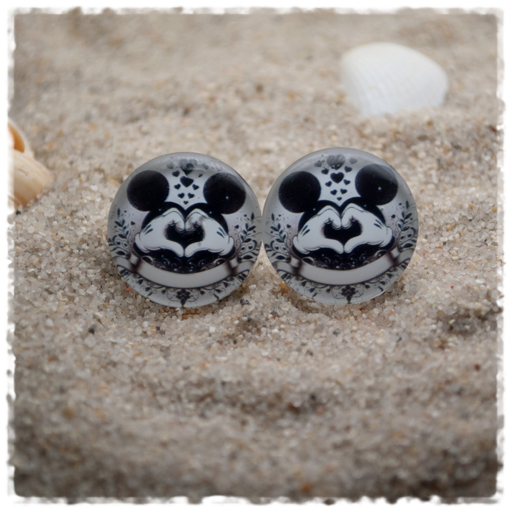 Ohrringe Maus mit Herzen und Lovehands - Jackelina