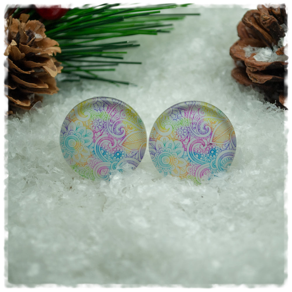 Ohrringe buntes Paisleymuster