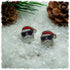 Holzohrringe in 14 mm Weihnachtsmann mit Sonnenbrille