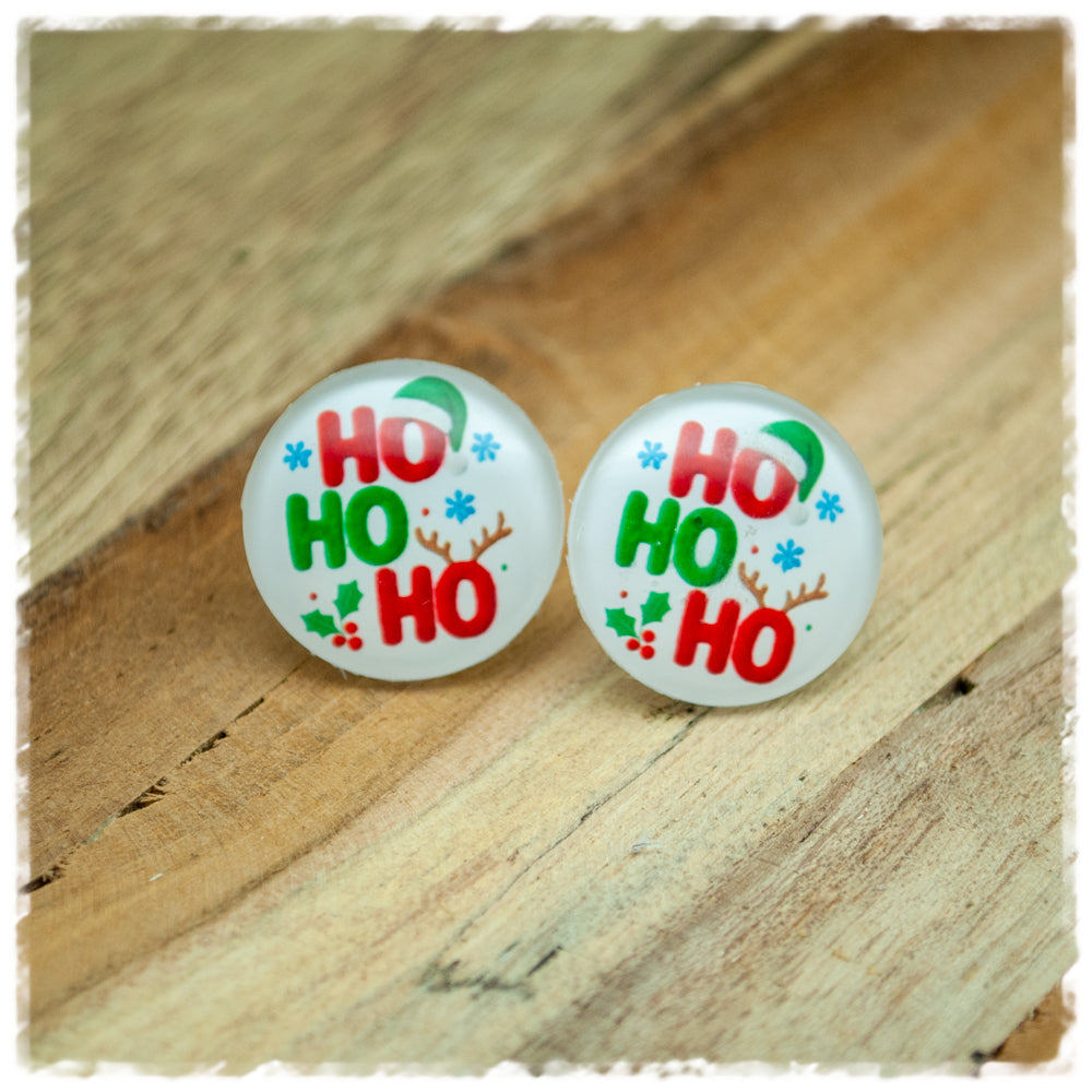 Ohrringe HO HO HO mit Mütze und Geweih