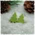 Ohrringe in 18 mm kleiner grüner Weihnachtsbaum