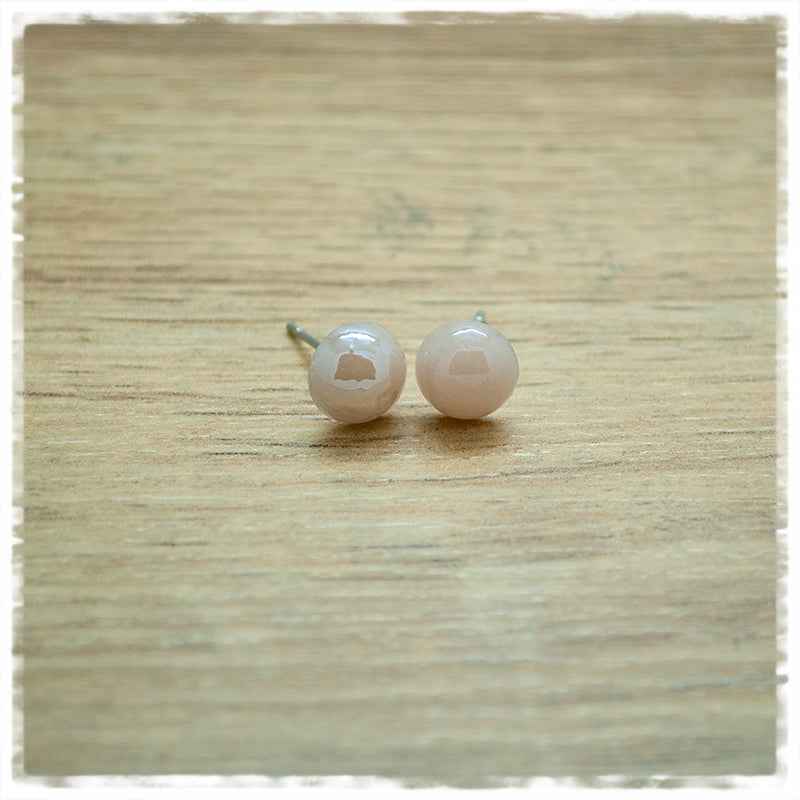 Ohrringe in 8 mm Stein rosa