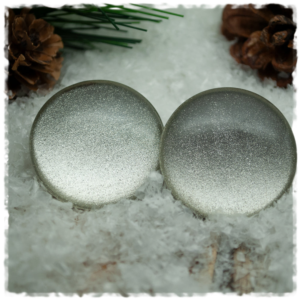 Ohrringe in 30 mm einfarbig silbern