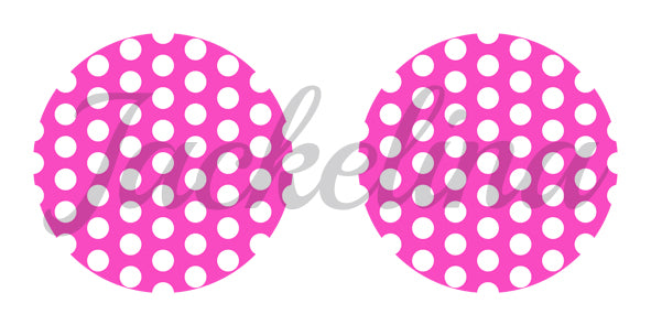 Ohrringe pink mit weißen Punkten - Jackelina