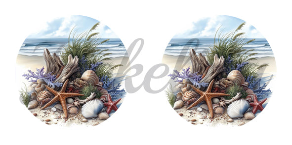 Ohrringe Strand mit Meer und Seestern - Jackelina