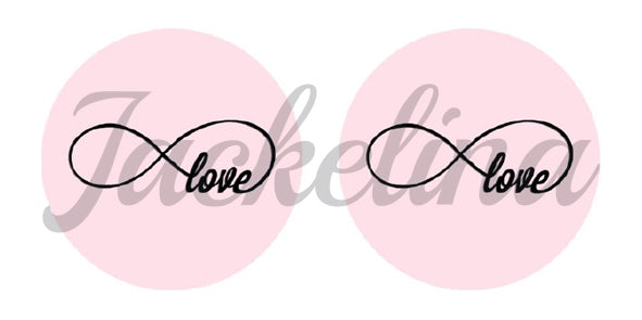Ohrringe rosa mit Infinitiy und LOVE - Jackelina