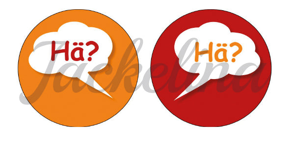 Ohrringe HÄ? Hä? in rot und orange - Jackelina
