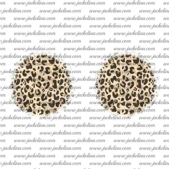 Ohrringe beige mit Leoprint