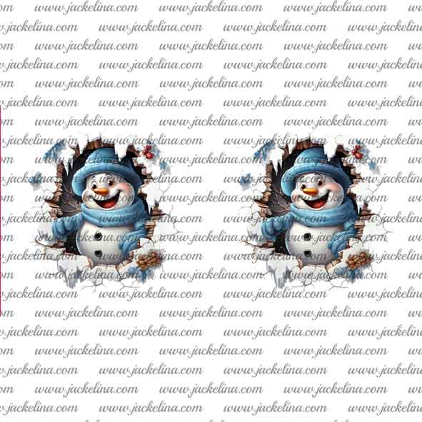 Ohrringe Schneemann mit Mütze und Schal in blau (EOL)