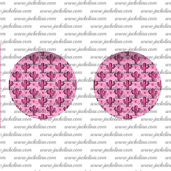 Ohrringe rosa mit pinken Kakteen