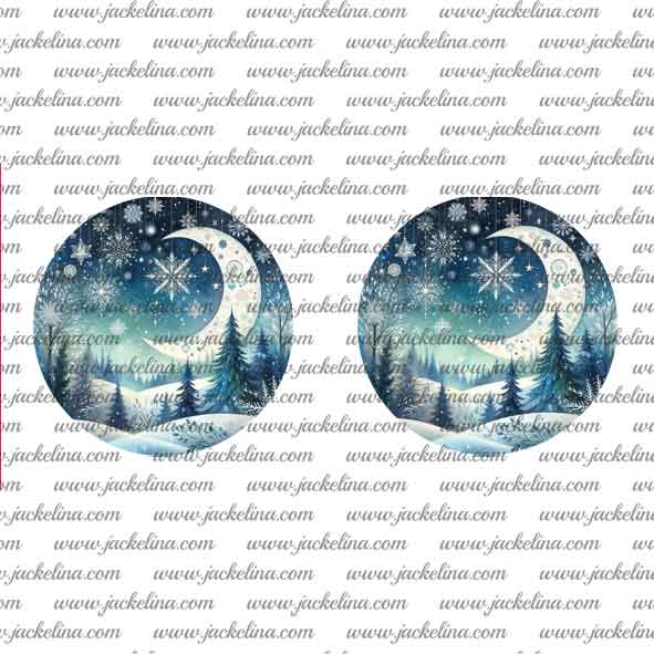 Ohrringe Winterlandschaft bei Nacht