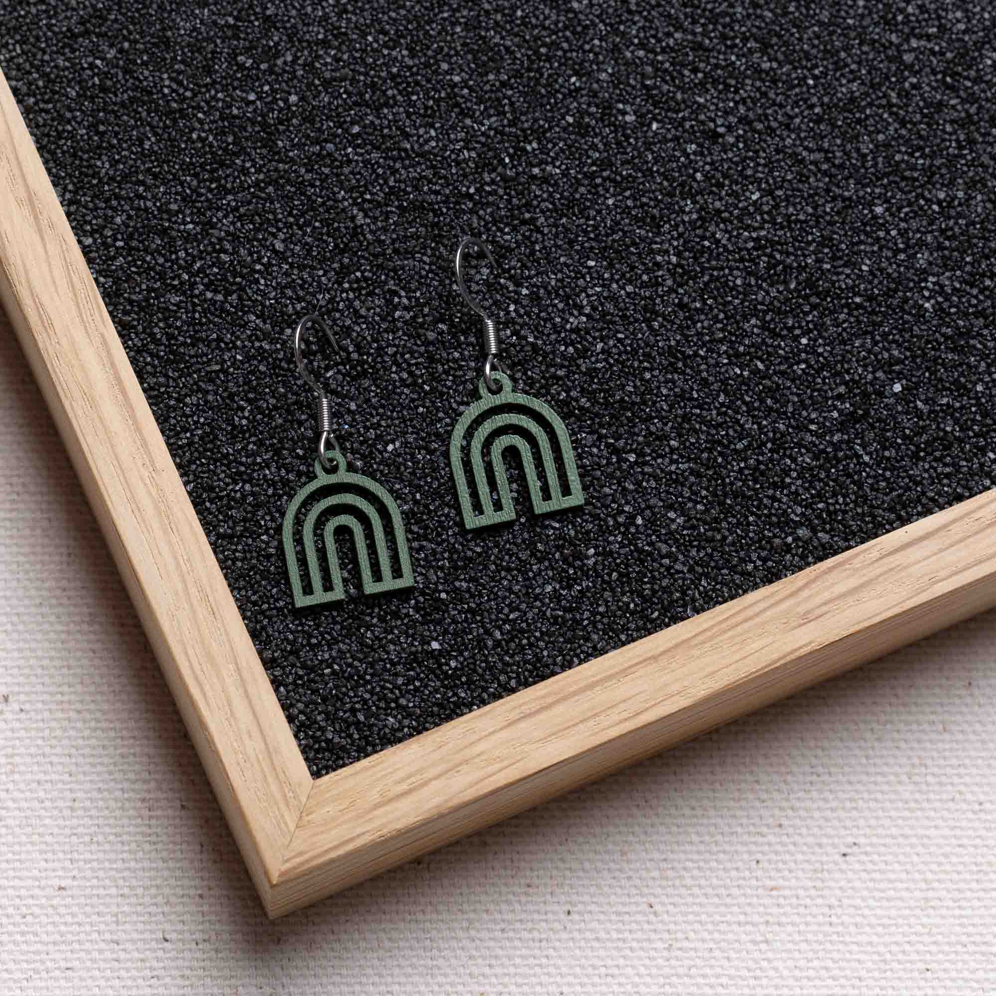 Ohrringe / Ohrhänger aus Holz | Rainbow