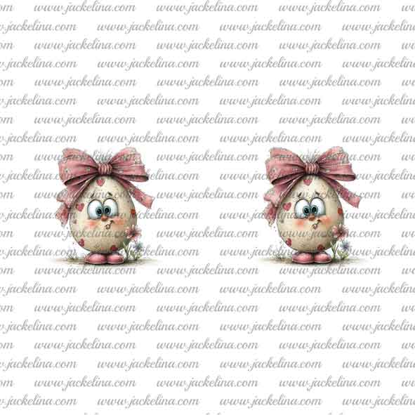 Ohrringe Ei mit rosa Schleife