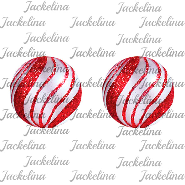 Ohrringe mit roten und weißen Wellen