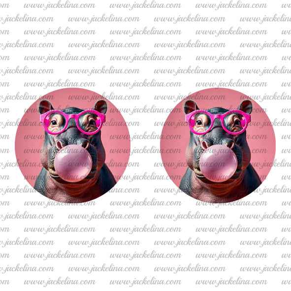 Ohrringe Tattoogirl mit pinken Haaren