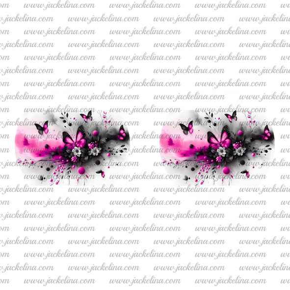 Ohrringe beige mit Zweigen und Schmetterling