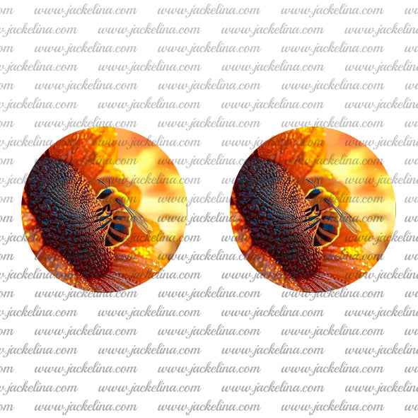 Ohrringe blau mit Einhorn und Sternen