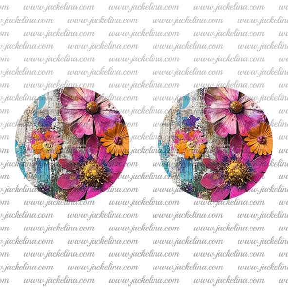 Ohrringe grau rosa mit Pusteblumen