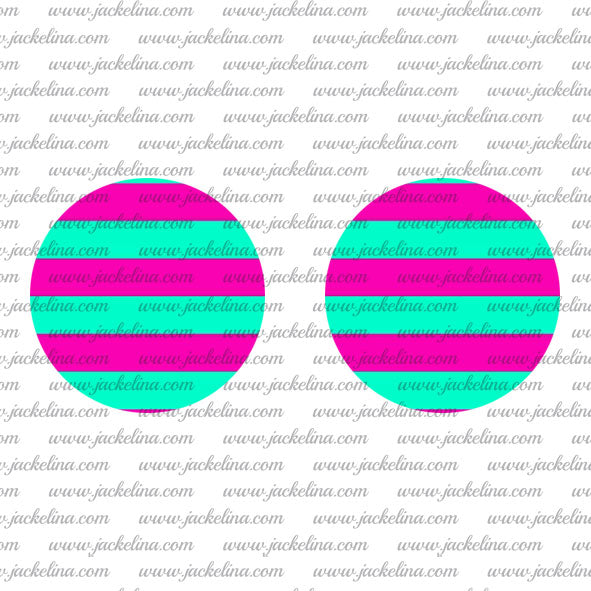 Ohrringe türkis pink gestreift