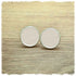 Lederohrringe beige mit Fassung in silber