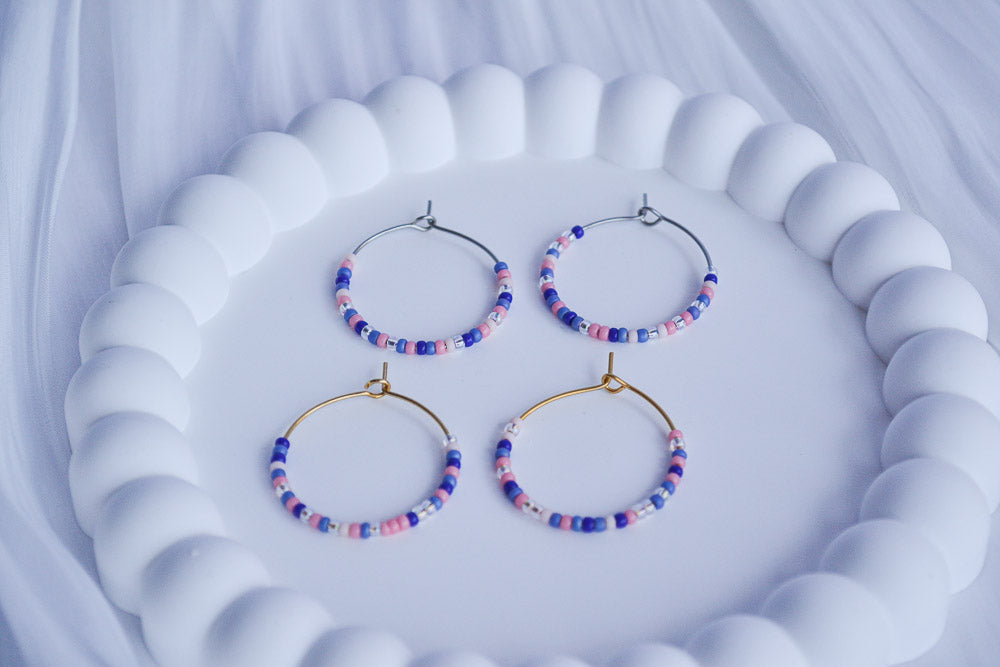 Creolen mit Perlen - Coastal Summer