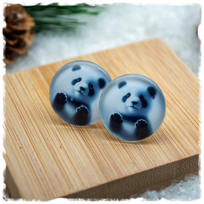 Ohrringe weiß mit Panda
