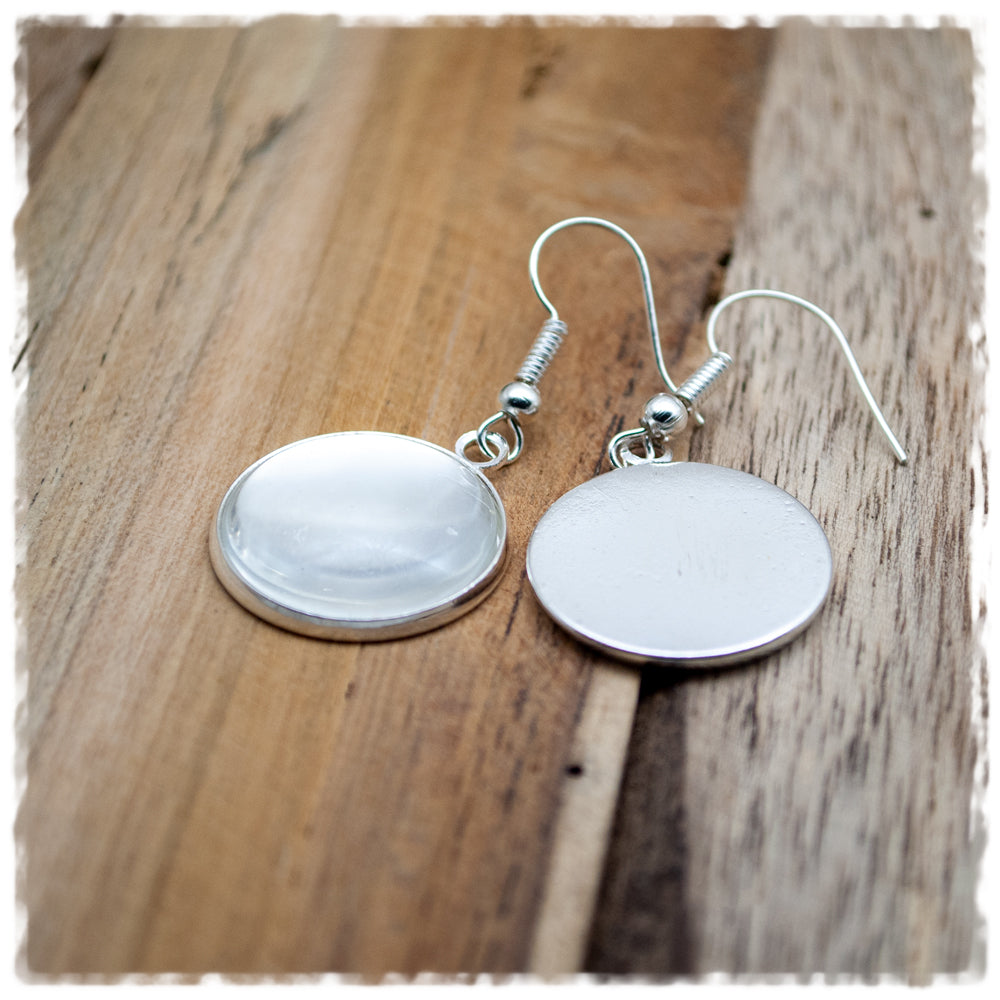 Ohrringe in 14 mm Baummännchen mit Weihnachtsschmuck