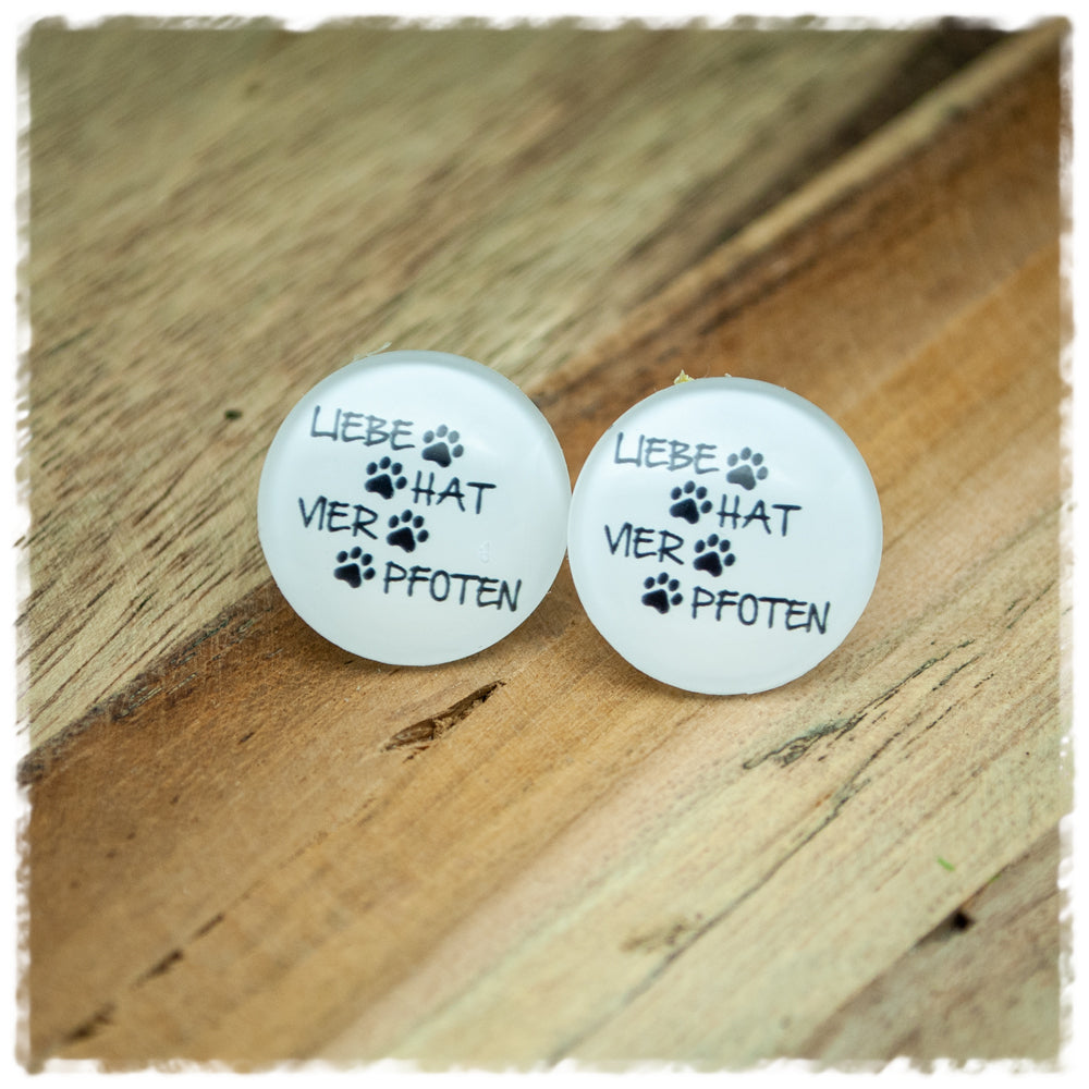 Ohrringe in 20 mm LIEBE HAT VIER PFOTEN