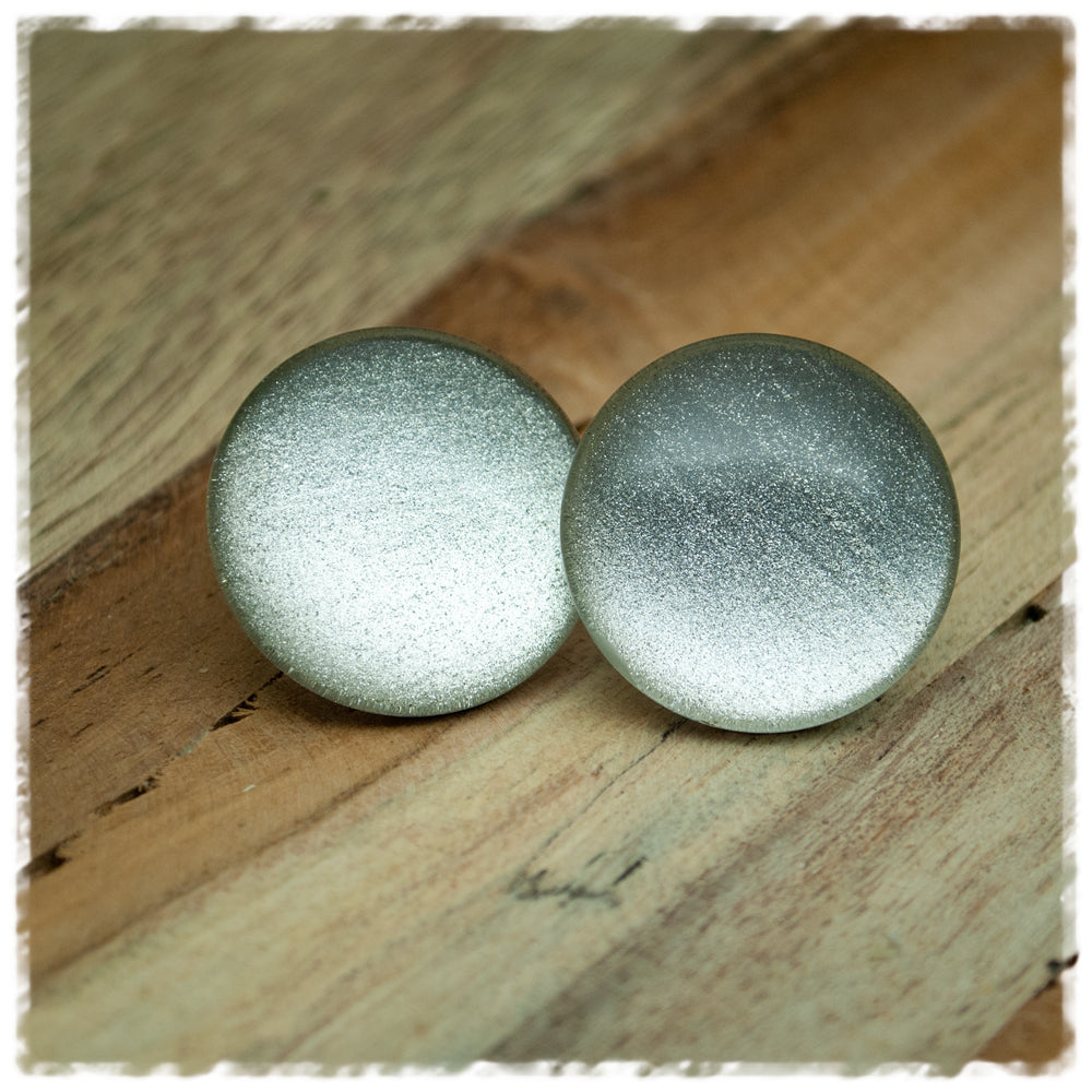 Ohrringe in 25 mm einfarbig silbern