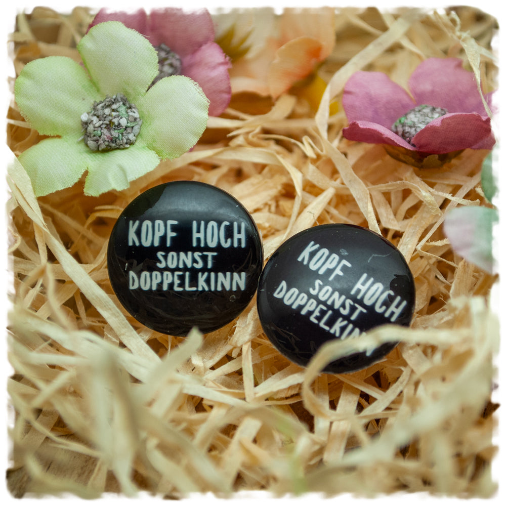 Ohrringe in 20 mm KOPF HOCH SONST DOPPELKINN