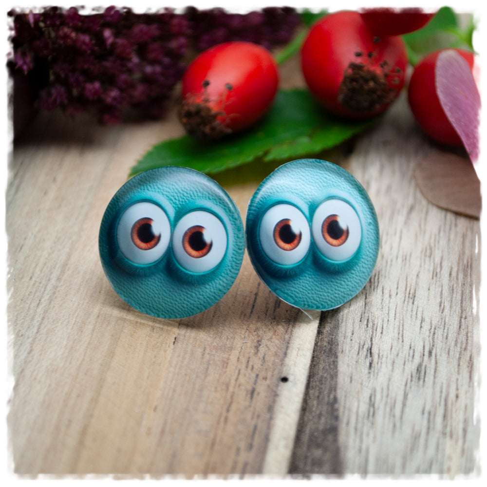 Ohrringe mint mit Augen