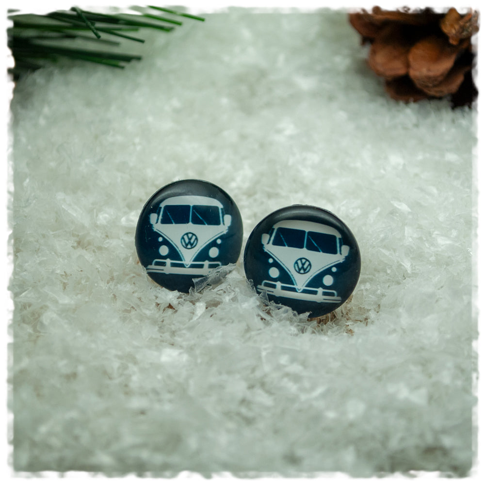 Ohrringe in 16 mm petrol mit Bulli