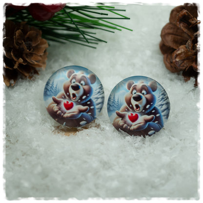 Ohrringe Bär mit Herz