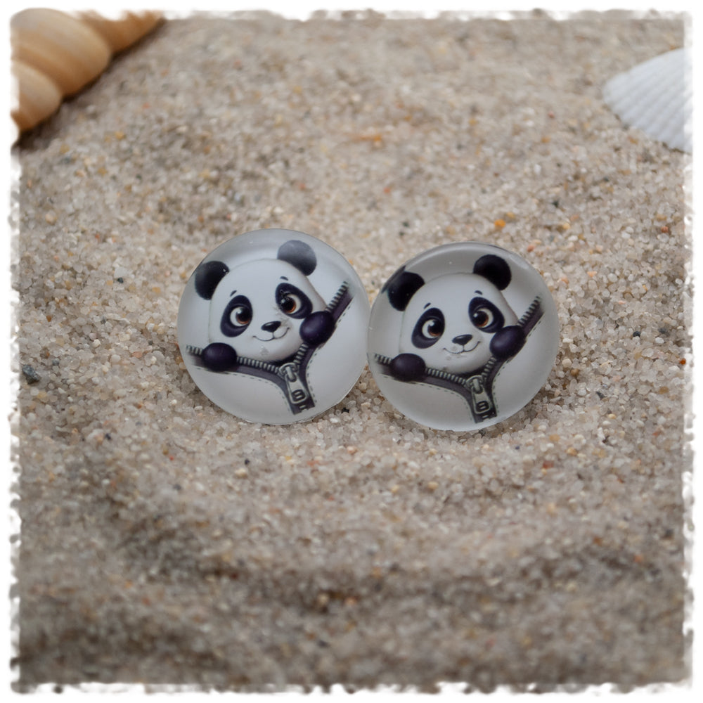 Ohrringe weiß mit kleinem Panda