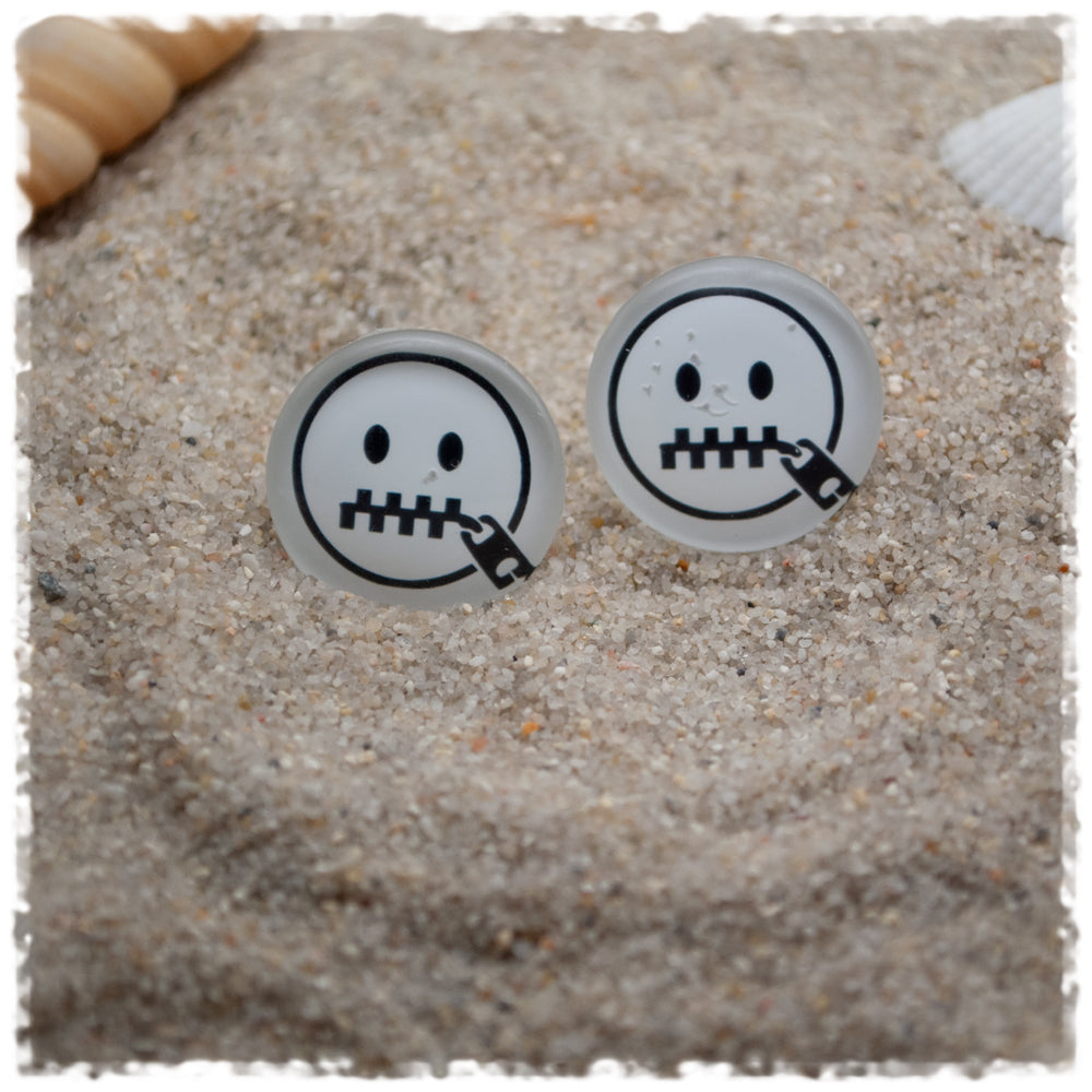 Ohrringe mit stummem Smiley