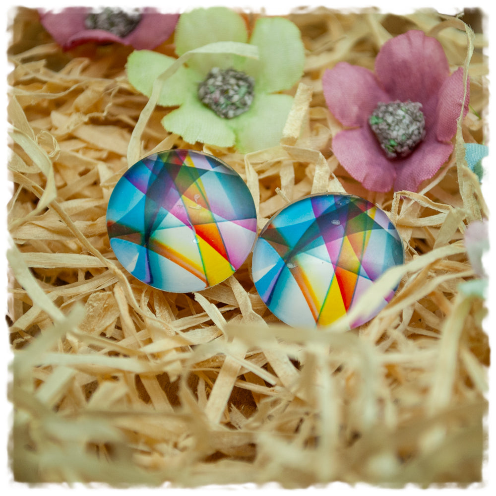 Ohrringe in 20 mm bunt gemustert