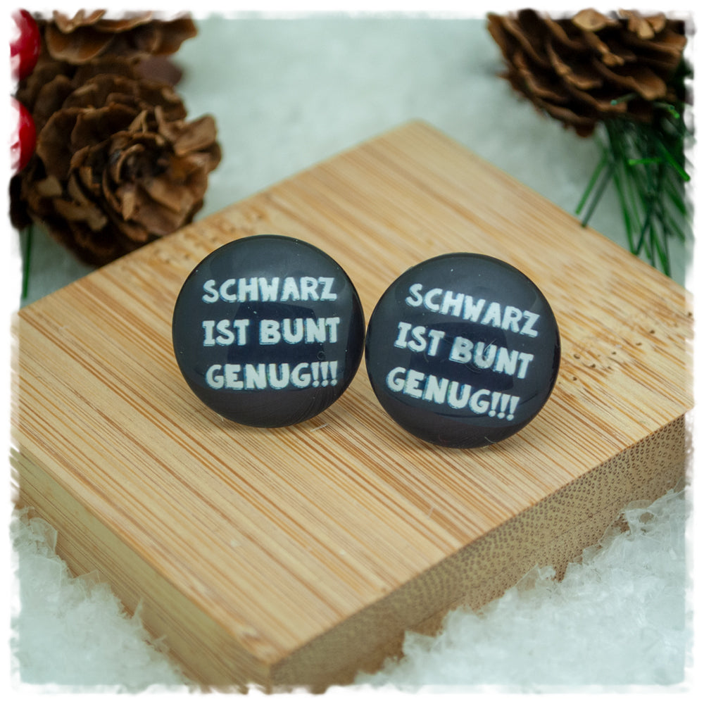 Ohrringe SCHWARZ IST BUNT GENUG
