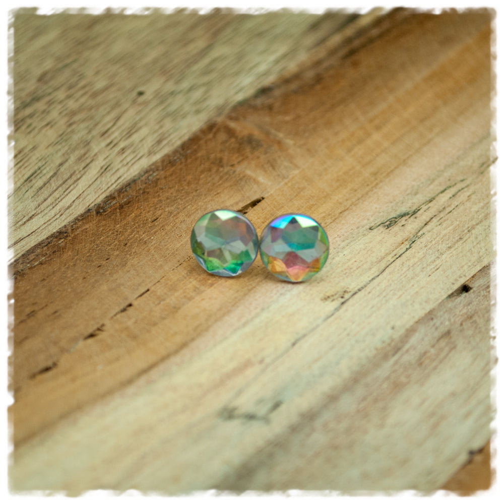 Ohrringe in 10 mm silbern mit Schliff