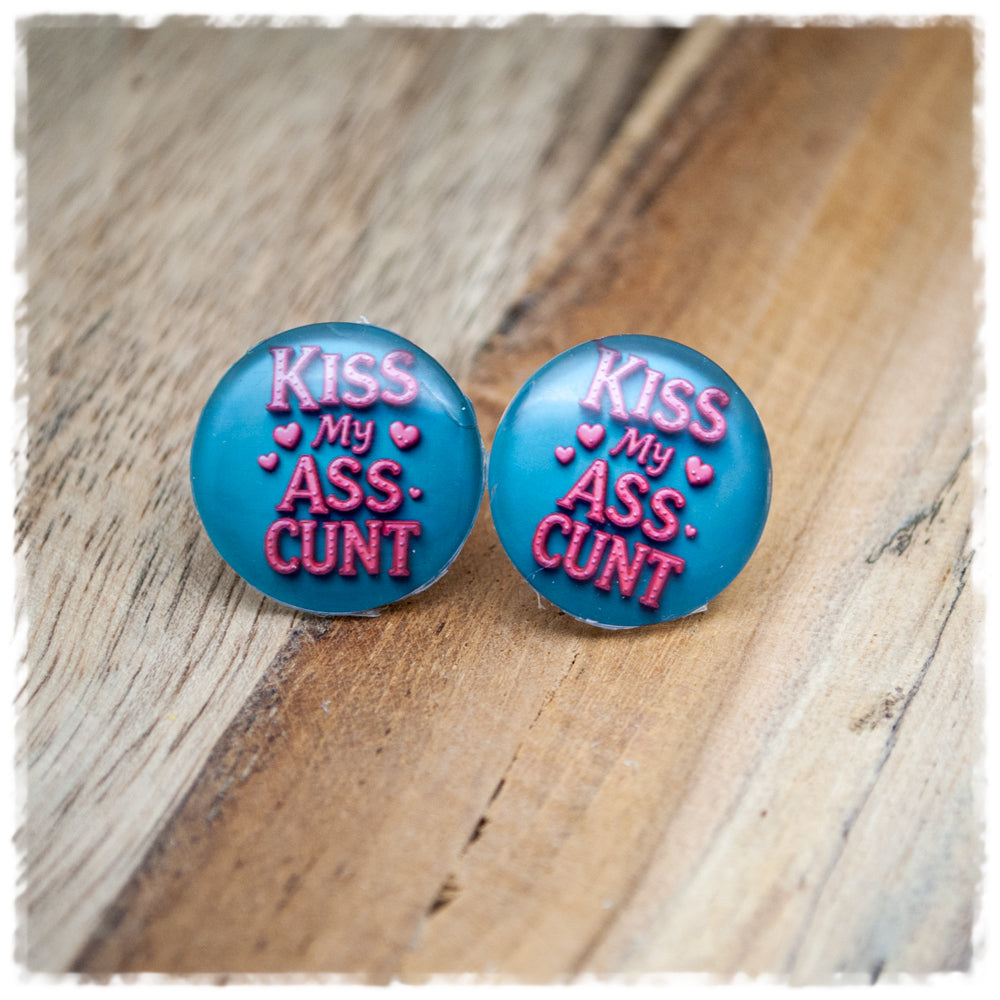 Ohrringe in 20 mm KISS MY ASS CUNT