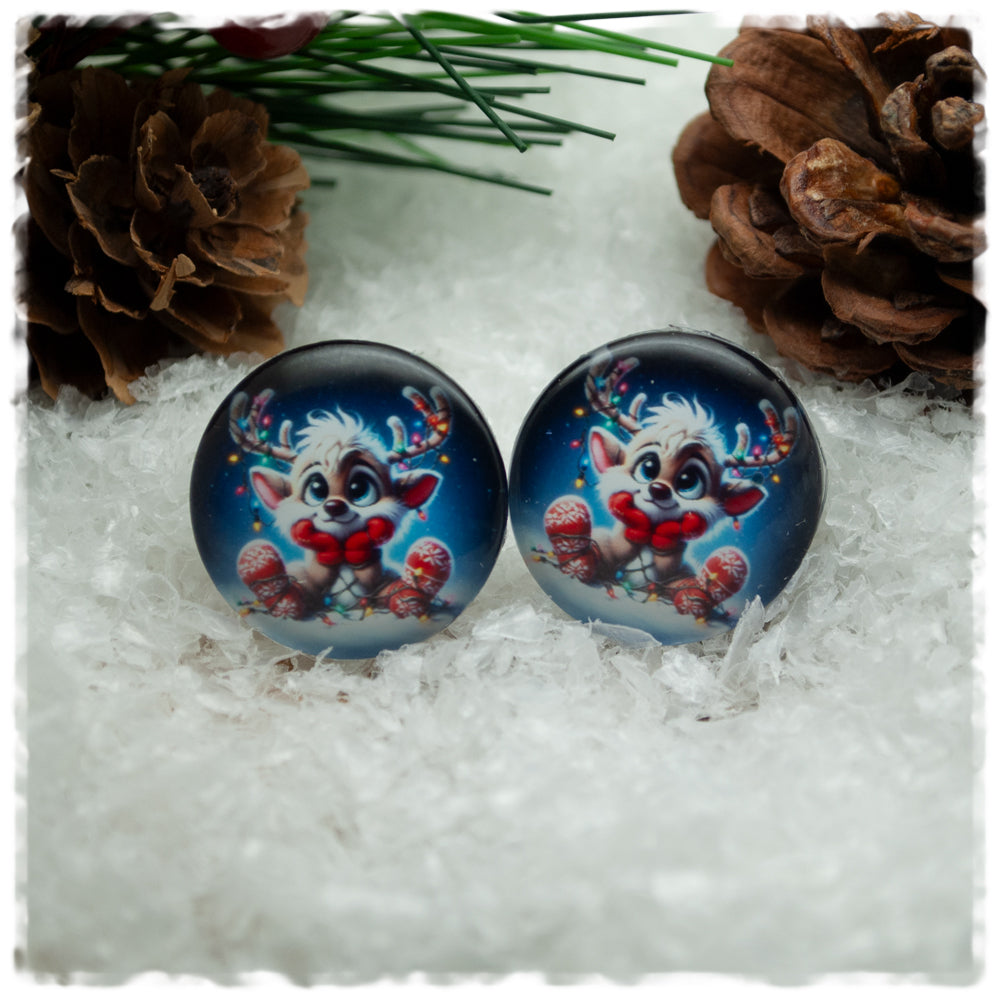 Ohrringe dunkelblau mit Babyelch