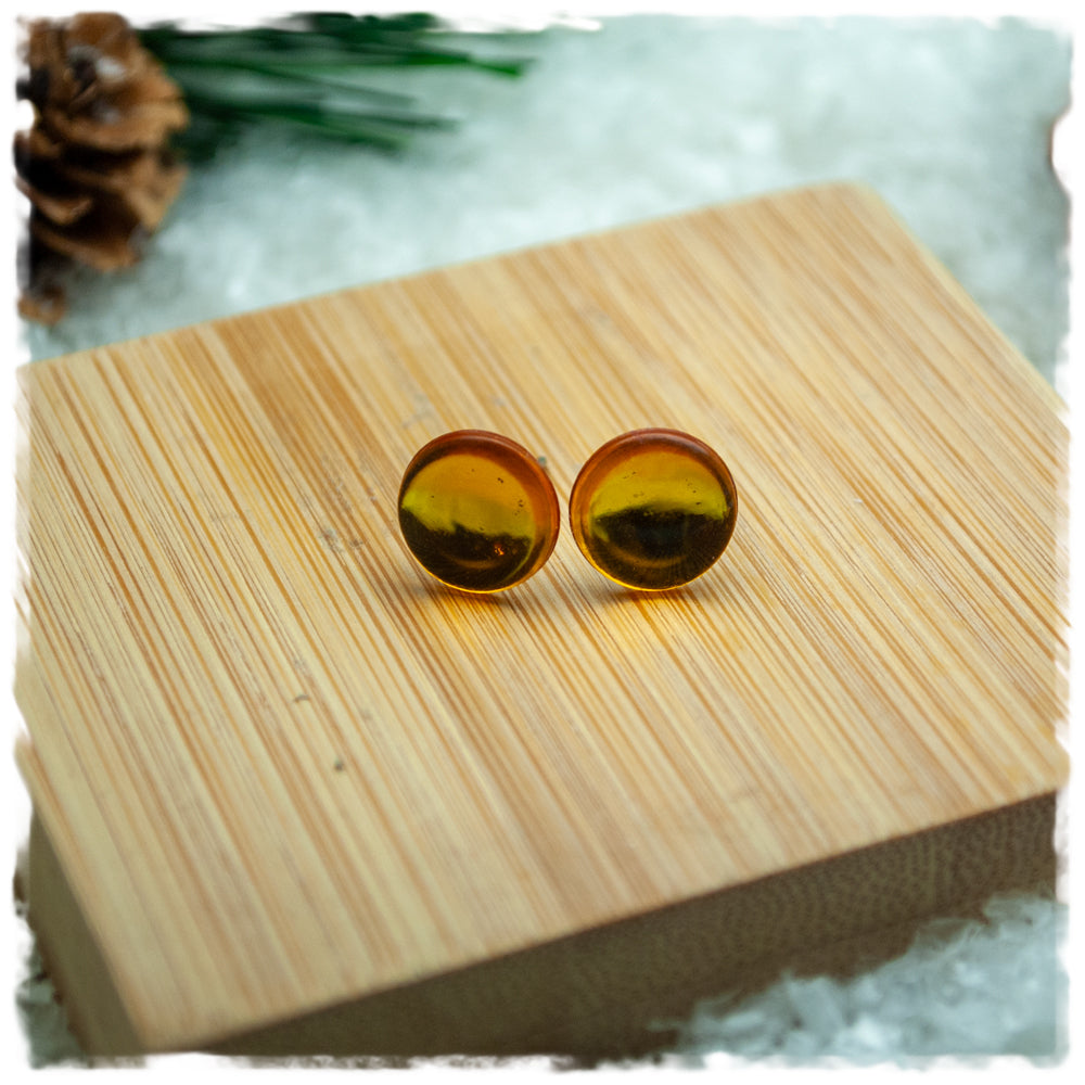 Ohrringe in 10 mm glänzend gelb