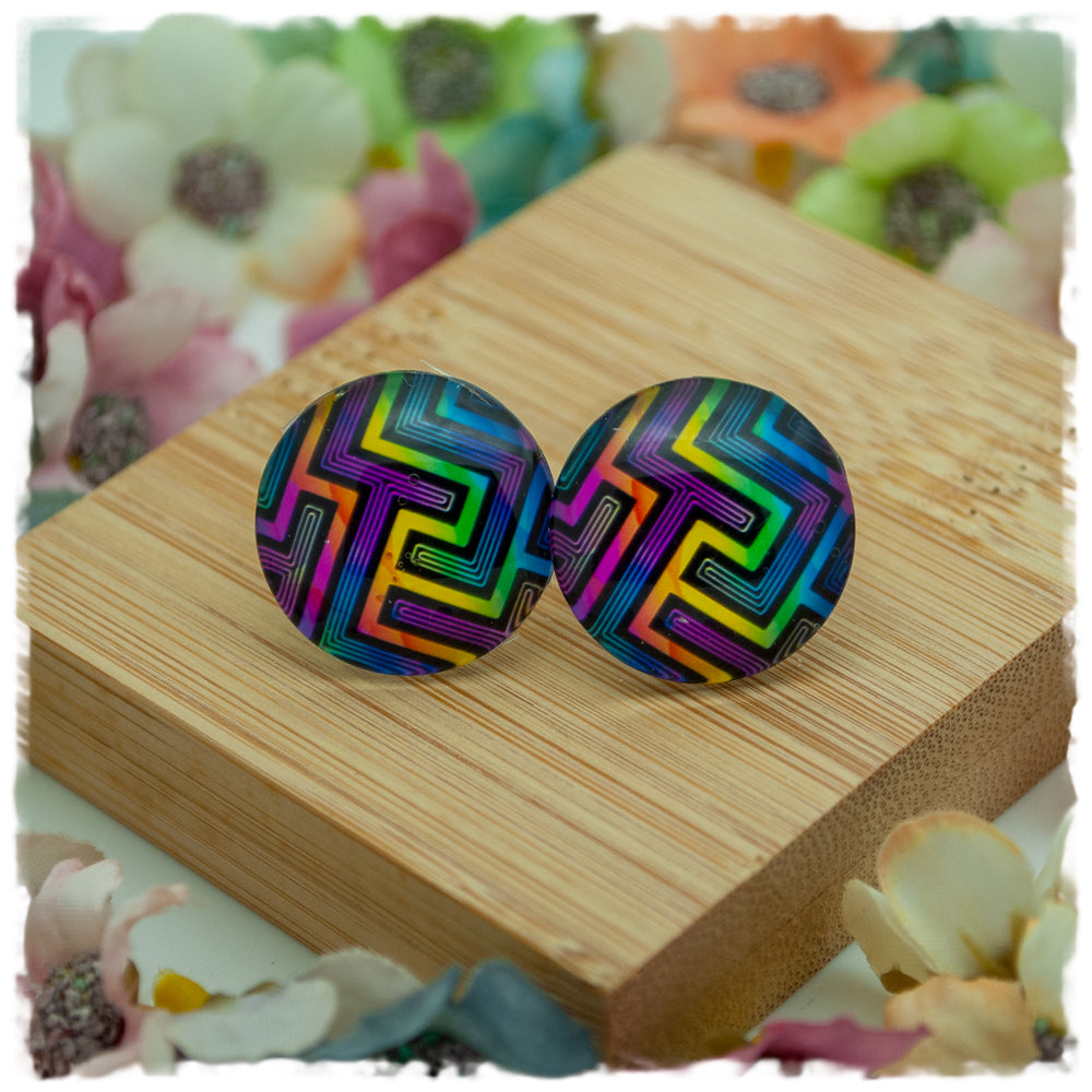 Ohrringe bunt gemustert - Jackelina