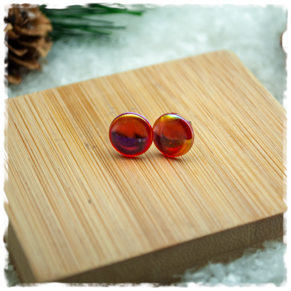 Ohrringe in 10 mm glänzend orange